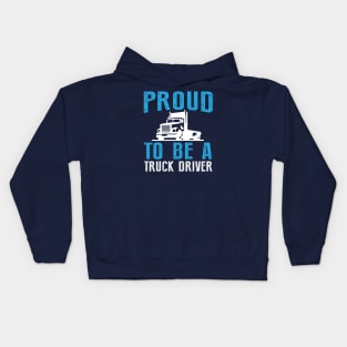 Funny trucker gift Kids Hoodie